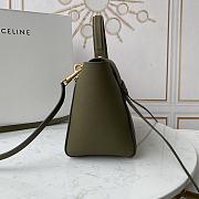 Ceiline Pico Belt Bag In Grained Calfskin Green 194263 Size 15x13x9 cm - 6
