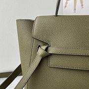 Ceiline Pico Belt Bag In Grained Calfskin Green 194263 Size 15x13x9 cm - 3