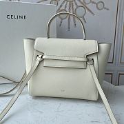 Ceiline Pico Belt Bag In Grained Calfskin White 194263 Size 15x13x9 cm - 1