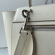 Ceiline Pico Belt Bag In Grained Calfskin White 194263 Size 15x13x9 cm - 2