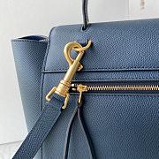 Ceiline Pico Belt Bag In Grained Calfskin Blue 194263 Size 15x13x9 cm - 4