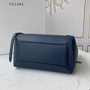 Ceiline Pico Belt Bag In Grained Calfskin Blue 194263 Size 15x13x9 cm - 2