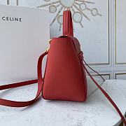 Ceiline Pico Belt Bag In Grained Calfskin Red 194263 Size 15x13x9 cm - 5