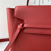 Ceiline Pico Belt Bag In Grained Calfskin Red 194263 Size 15x13x9 cm - 3