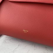 Ceiline Pico Belt Bag In Grained Calfskin Red 194263 Size 15x13x9 cm - 2