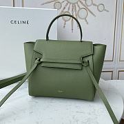 Ceiline Pico Belt Bag In Grained Calfskin Sage Green 194263 Size 15x13x9 cm - 1