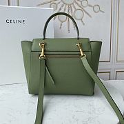 Ceiline Pico Belt Bag In Grained Calfskin Sage Green 194263 Size 15x13x9 cm - 3