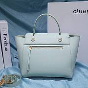 Ceiline Pico Belt Bag In Grained Calfskin Vert D'eau 194263 Size 15x13x9 cm - 5