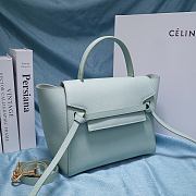 Ceiline Pico Belt Bag In Grained Calfskin Vert D'eau 194263 Size 15x13x9 cm - 2