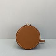 Celine Medium Tambour Bag In Triomphe Canvas And Calfskintan 19519 Size 17x12x17cm - 3