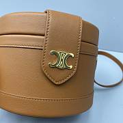 Celine Medium Tambour Bag In Tan Smooth Calfskintan 19519 Size 17x12x17cm - 6