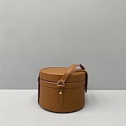 Celine Medium Tambour Bag In Tan Smooth Calfskintan 19519 Size 17x12x17cm - 5
