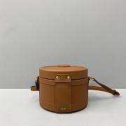 Celine Medium Tambour Bag In Tan Smooth Calfskintan 19519 Size 17x12x17cm - 4