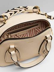 Chloe Mini Daria Chain Bag In Grained & Shiny Calfskin Softy Pink CHC20 Size 22x9x18cm - 6