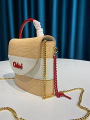 Small Aby Lock Chain Bag Calfskin White CHC19 Size 16.5x7x15.5 cm - 3