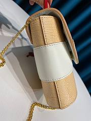 Small Aby Lock Chain Bag Calfskin White CHC19 Size 16.5x7x15.5 cm - 4