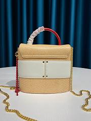 Small Aby Lock Chain Bag Calfskin White CHC19 Size 16.5x7x15.5 cm - 2