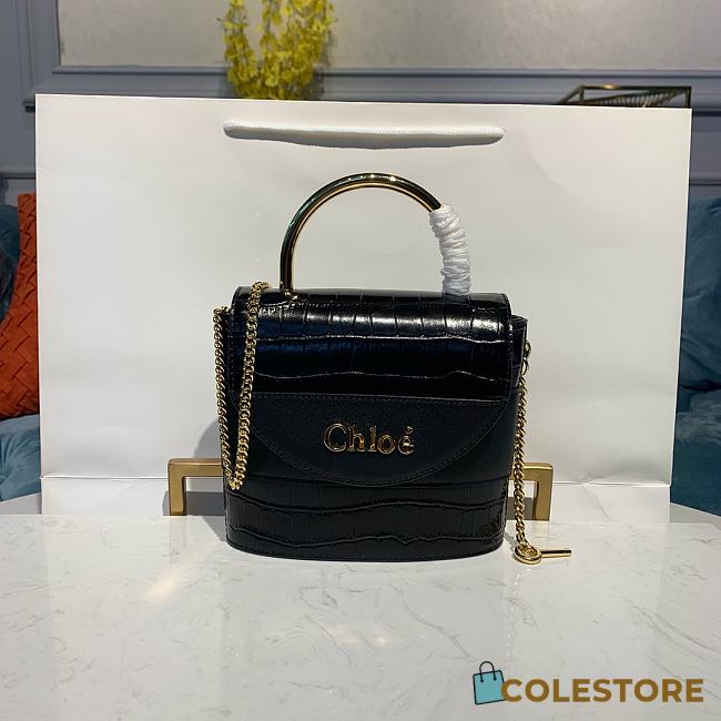 Chloe Small Aby Lock  Handbag Crocodile Embossed CHC19 Size 16.5x7x15cm - 1