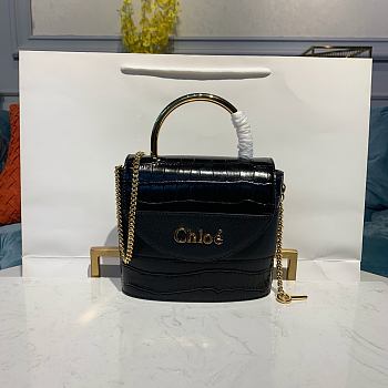 Chloe Small Aby Lock  Handbag Crocodile Embossed CHC19 Size 16.5x7x15cm