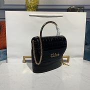 Chloe Small Aby Lock  Handbag Crocodile Embossed CHC19 Size 16.5x7x15cm - 4