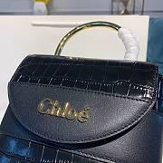 Chloe Small Aby Lock  Handbag Crocodile Embossed CHC19 Size 16.5x7x15cm - 5