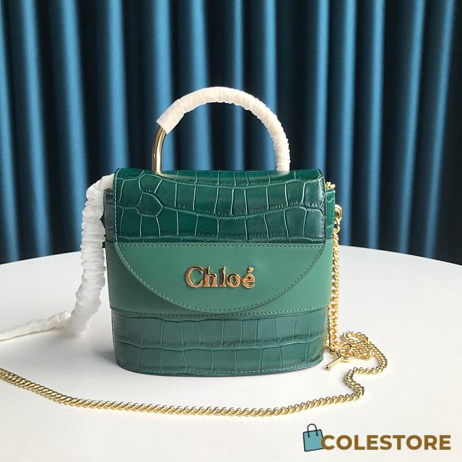 chloe aby lock bag green