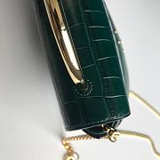 Chloe Small Aby Lock  Handbag Crocodile Embossed Green CHC19 Size 16.5x7x15cm - 2