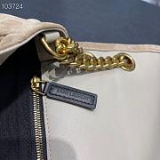 YSL Niki Frosted Leather Beige 498894 Size 28×20×8cm - 3