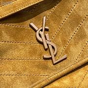 YSL Niki Frosted Leather Yellow 498894 Size 28×20×8cm - 2