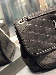 YSL Niki Frosted Leather Black 498894 Size 28×20×8cm - 5