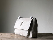 YSL Baby Niki Shoulder Bag White 533037 Size 28x20x8.5cm - 5