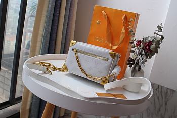 Louis Vuitton Mini Soft Trunk White M68906 Size 18.5x13x8cm