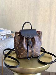 Louis Vuitton Montsouris Backpack Canvas Black M45410 17cm - 1