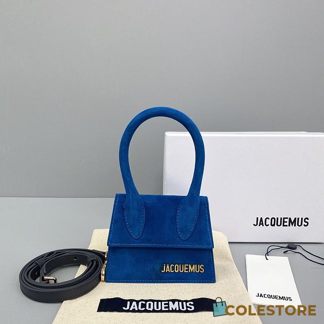 Jacquemus Velvet Rose Blue 12x8x5cm - 1