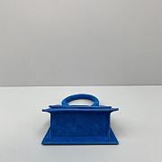Jacquemus Velvet Rose Blue 12x8x5cm - 6