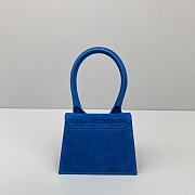 Jacquemus Velvet Rose Blue 12x8x5cm - 5