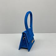 Jacquemus Velvet Rose Blue 12x8x5cm - 4