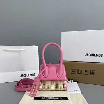 Jacquemus Le Chiquito Bamboo Weaving Powder 12x8x5cm
