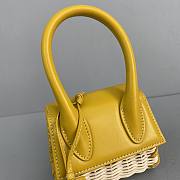 Jacquemus Le Chiquito Bamboo Weaving Powder Yellow 12x8x5cm - 5