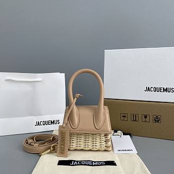 Jacquemus Le Chiquito Bamboo Nude Powder Yellow 12x8x5cm