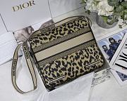 Dior Camp New Messenger Bag Leopard Print M1291 Size 27x28x11cm - 5