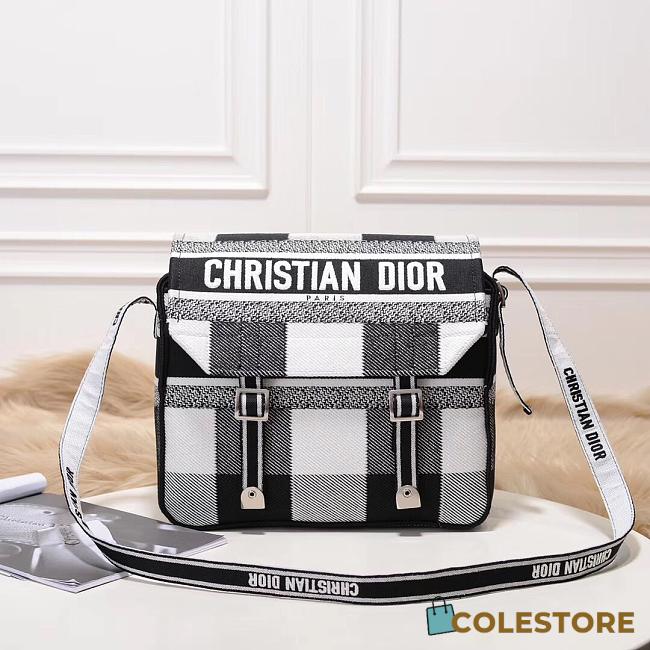 Dior Camp New Postman Black&White M1291 Size 27x28x11cm - 1