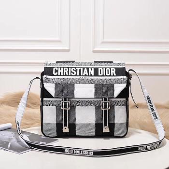 Dior Camp New Postman Black&White M1291 Size 27x28x11cm