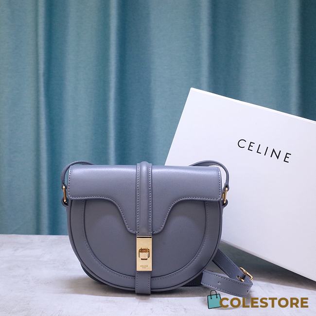 Celine Small Besace 16 Bag In Satinated Calfskin Purple 188013 Size 19x16x4cm - 1