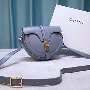 Celine Small Besace 16 Bag In Satinated Calfskin Purple 188013 Size 19x16x4cm - 5