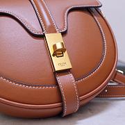 Celine Small Besace 16 Bag In Satinated Calfskin Brown 188013 Size 19x16x4cm - 6