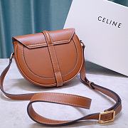 Celine Small Besace 16 Bag In Satinated Calfskin Brown 188013 Size 19x16x4cm - 4