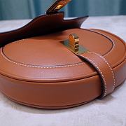 Celine Small Besace 16 Bag In Satinated Calfskin Brown 188013 Size 19x16x4cm - 3