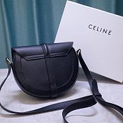 Celine Small Besace 16 Bag In Satinated Calfskin Black 188013 Size 19x16x4cm - 3