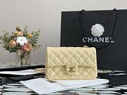 Chanel Flap Bag Calfskin In Light Yellow  - 1